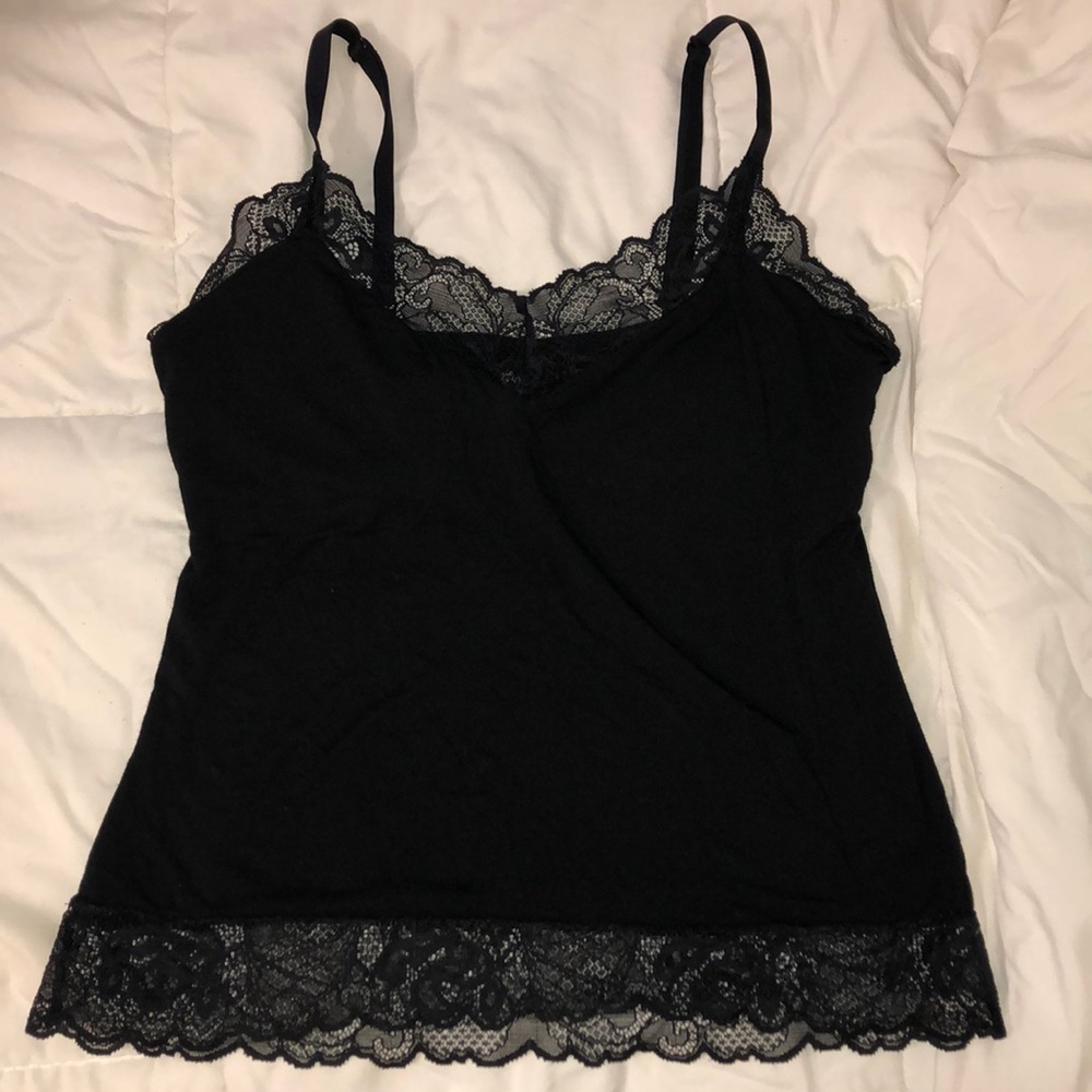 black lace tank top